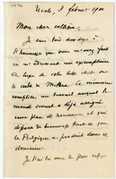 Lettera di  VANDERKINDERE