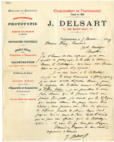 Lettera di  DELSART