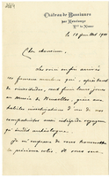 Lettera di  VAN DEN STEEN DE JEHAY