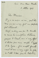 Lettera di SEYMOUR DE RICCI