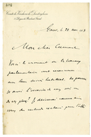 Lettera di DE KERCHOVE DE DENTERGHEM