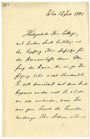 Lettera di  VON ARNIM