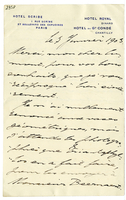 Lettera di  VAN BRANTEGHEM