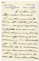 Lettera di  VAN BRANTEGHEM