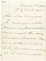 Lettera di  VAN BRANTEGHEM