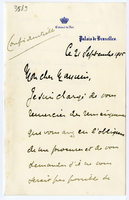 Lettera di  CARTON DE WIART