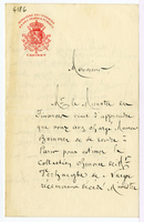 Lettera di DE CHERTHIMER