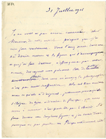 Lettera di  SAGLIO