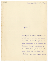 Lettera di  DUCHAMP DE LAGENESTE