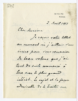 Lettera di  BALZANI