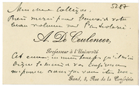 Lettera di  DE CEULENEER