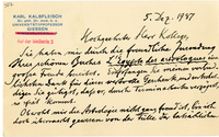 Lettera di  KALBFLEISCH