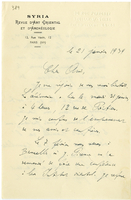 Lettera di  DUSSAUD