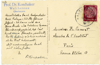 Lettera di  KOSCHAKER