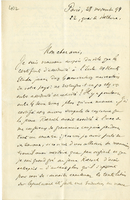 Lettera di  DUVAU