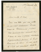 Lettera di  CARCOPINO