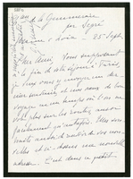 Lettera di  D'URSEL