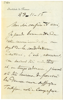 Lettera di  CLERMONT-GANNEAU