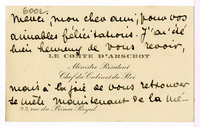 Lettera di D'ARSCHOT