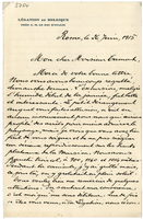 Lettera di  VAN DEN STEEN