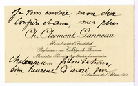 Lettera di  CLERMONT-GANNEAU