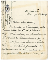 Lettera di  VAN DEN STEEN