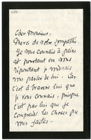 Lettera di  BOURDET POZZI