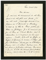 Lettera di  HAUSSOULLIER