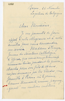 Lettera di  PELTZER DE MOT