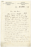 Lettera di  BERGMANS