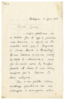 Lettera di  PETTAZZONI