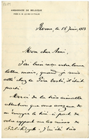 Lettera di  VAN DEN STEEN