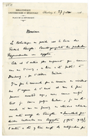 Lettera di  WICKERHEIMER