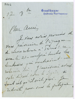 Lettera di  D'URSEL