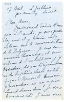 Lettera di  D'URSEL