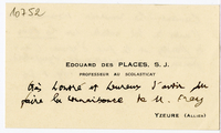 Lettera di  DES PLACES