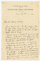 Lettera di  CARCOPINO