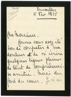 Lettera di LAGUICHE MERODE