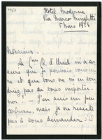 Lettera di DE MERODE WESTERLOO