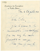 Lettera di  DUSSAUD