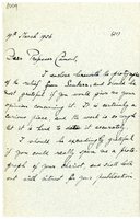 Lettera di  DOUGLAS VAN BUREN