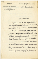 Lettera di  ALPHANDERY