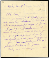 Lettera di  D'URSEL