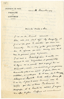 Lettera di  CARCOPINO