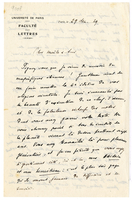 Lettera di  CARCOPINO