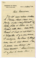 Lettera di DE FONTENOY