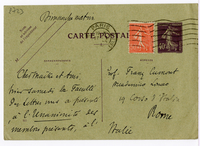 Lettera di  CARCOPINO