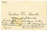 Lettera di  DE SANCTIS