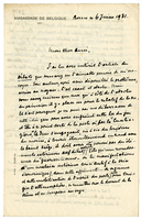 Lettera di  VAN YPERSEL DE STRIHON