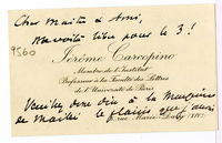 Lettera di  CARCOPINO